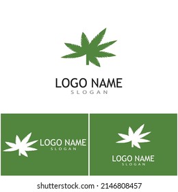 Carácter de símbolo vectorial de plantilla de logotipo de Canabis