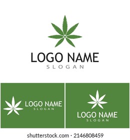 Carácter de símbolo vectorial de plantilla de logotipo de Canabis