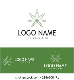 Carácter de símbolo vectorial de plantilla de logotipo de Canabis