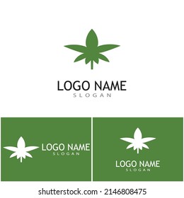 Carácter de símbolo vectorial de plantilla de logotipo de Canabis