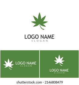 Carácter de símbolo vectorial de plantilla de logotipo de Canabis