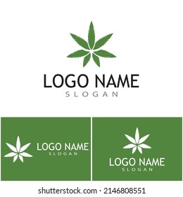 Carácter de símbolo vectorial de plantilla de logotipo de Canabis