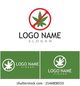 Carácter de símbolo vectorial de plantilla de logotipo de Canabis