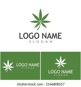 Carácter de símbolo vectorial de plantilla de logotipo de Canabis