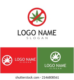 Carácter de símbolo vectorial de plantilla de logotipo de Canabis