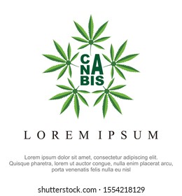 canabis or marijuana logo vector illustration