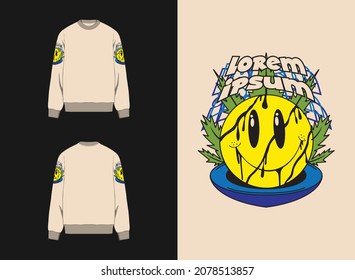 canabis streetwear emote yellow design streetwear