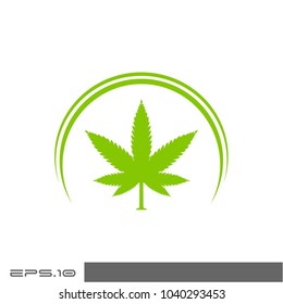 Canabis Vector Icon Logo