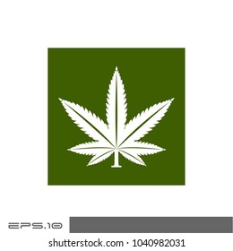 Canabis Vector Icon Logo