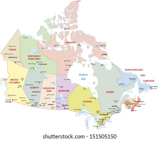 canada administrative map