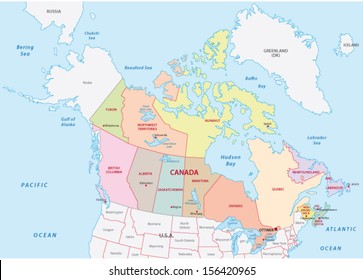 canada administrative map