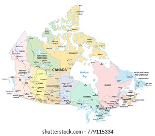 Road Map Of Canada With Cities Canada Road Map Images, Stock Photos & Vectors | Shutterstock