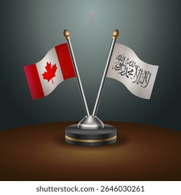 Tabela do Canadá e Afeganistão sinaliza relação com plano de fundo gradiente