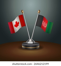 Tabela do Canadá e Afeganistão sinaliza relação com plano de fundo gradiente