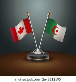 Canada and Algeria table flags relation with gradient backgrund