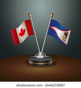 Tabela do Canadá e da Samoa Americana sinaliza relação com plano de fundo gradiente