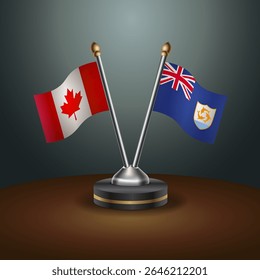 Tabela do Canadá e de Anguila sinaliza relação com plano de fundo gradiente