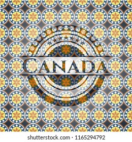 Canada arabesque emblem. arabic decoration.
