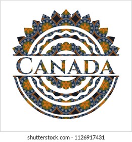Canada arabic emblem. Arabesque decoration.
