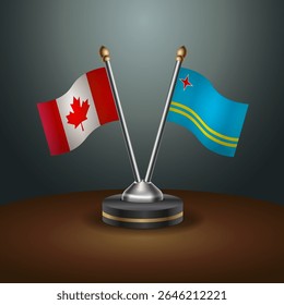 Tabela Canadá e Aruba sinaliza relação com plano de fundo gradiente