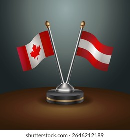 Tabela do Canadá e da Áustria sinaliza relação com plano de fundo de gradiente