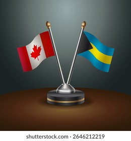 Tabela do Canadá e das Bahamas sinaliza relação com plano de fundo gradiente