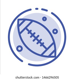 Canada, Ball, Base Ball, Canada Ball Blue Dotted Line Line Icon. Vector Icon Template background