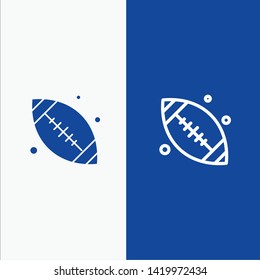 Canada, Ball, Base Ball, Canada Ball Line and Glyph Solid icon Blue banner Line and Glyph Solid icon Blue banner