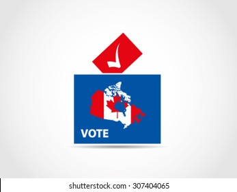 Canada Ballot Box Federal Election