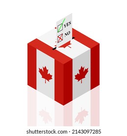 canada ballot box. vector illustration