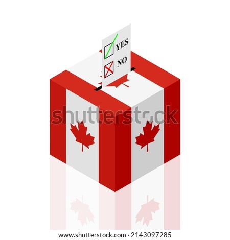 canada ballot box. vector illustration