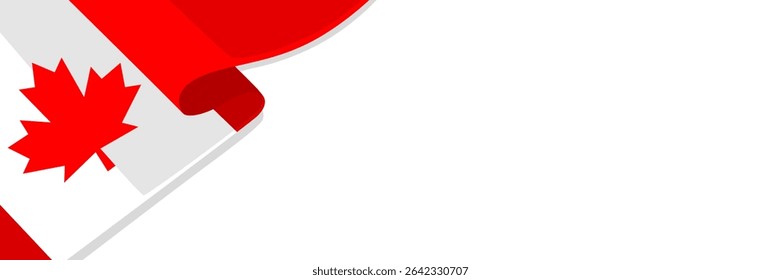 Canada banner template. Template banner with Canadian flag and some empty space for text