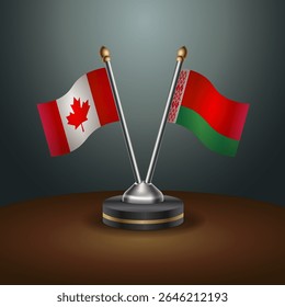 Canada and Belarus table flags relation with gradient backgrund