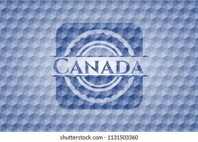 Canada blue hexagon emblem.