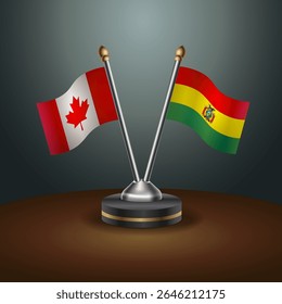 Tabela do Canadá e da Bolívia sinaliza relação com plano de fundo gradiente