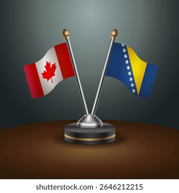 Tabela do Canadá e da Bósnia e Herzegovina sinaliza relação com plano de fundo gradiente