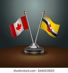 Tabela do Canadá e Brunei sinaliza relação com plano de fundo gradiente