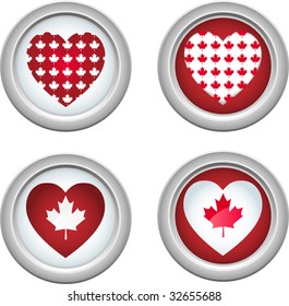 Canada Buttons for 1st of July