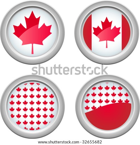 Canada Buttons for 1st of July