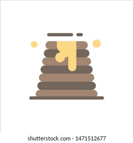 Canada, Cake, Wedding, Wedding Cake  Flat Color Icon. Vector icon banner Template