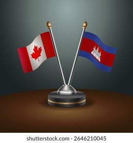 Tabela do Canadá e do Camboja sinaliza relação com plano de fundo gradiente