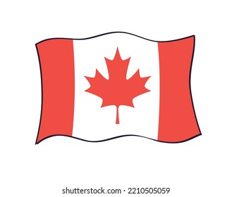 Canada Canadian Flag Isolated Cartoon Vector Stock Vector (Royalty Free ...