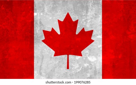 Canada, Canadian Flag on concrete textured background