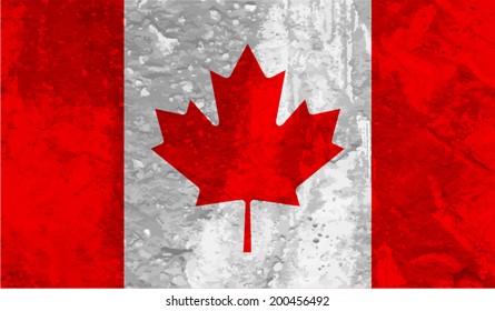 Canada, Canadian Flag on concrete textured background