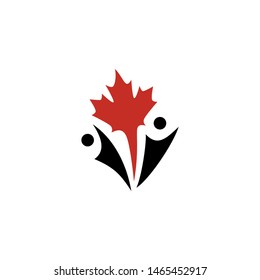 Canada Canadian People Logo Vector Icon Illustration