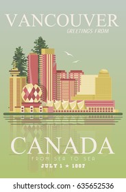 Canada. Canadian tradition vector icons. Banner about canadian culture. 