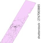 Canada Census Division New Brunswick Sunbury County Boundary and Road Vector Map
