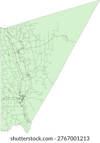 Canada Census Division New Brunswick Carleton County Boundary and Road Vector Map