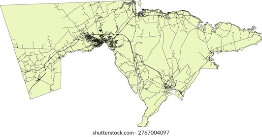 Canada Census Division New Brunswick Westmorland County Boundary and Road Vector Map