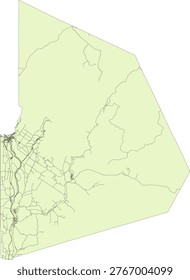 Canada Census Division New Brunswick Victoria County Boundary and Road Vector Map